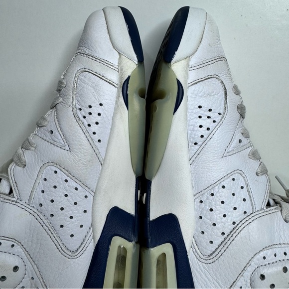 Nike Women’s size 7.5 Air Jordan 6 retro midnight navy 2022 white blue wmns shoe - Picture 6 of 10